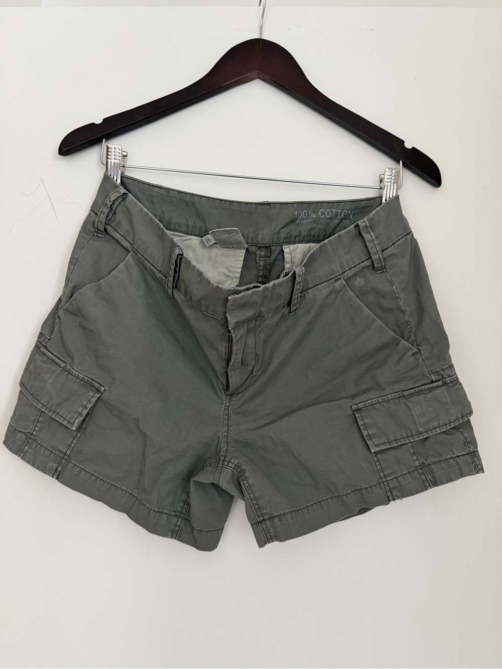 G1 Women's Loden Green Cargo Pocket Shorts Sz 6